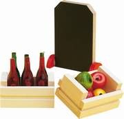 Flasche, Obst & Tafel