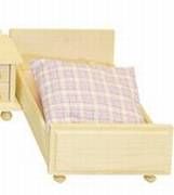 Bett mit Kissen Rustikal